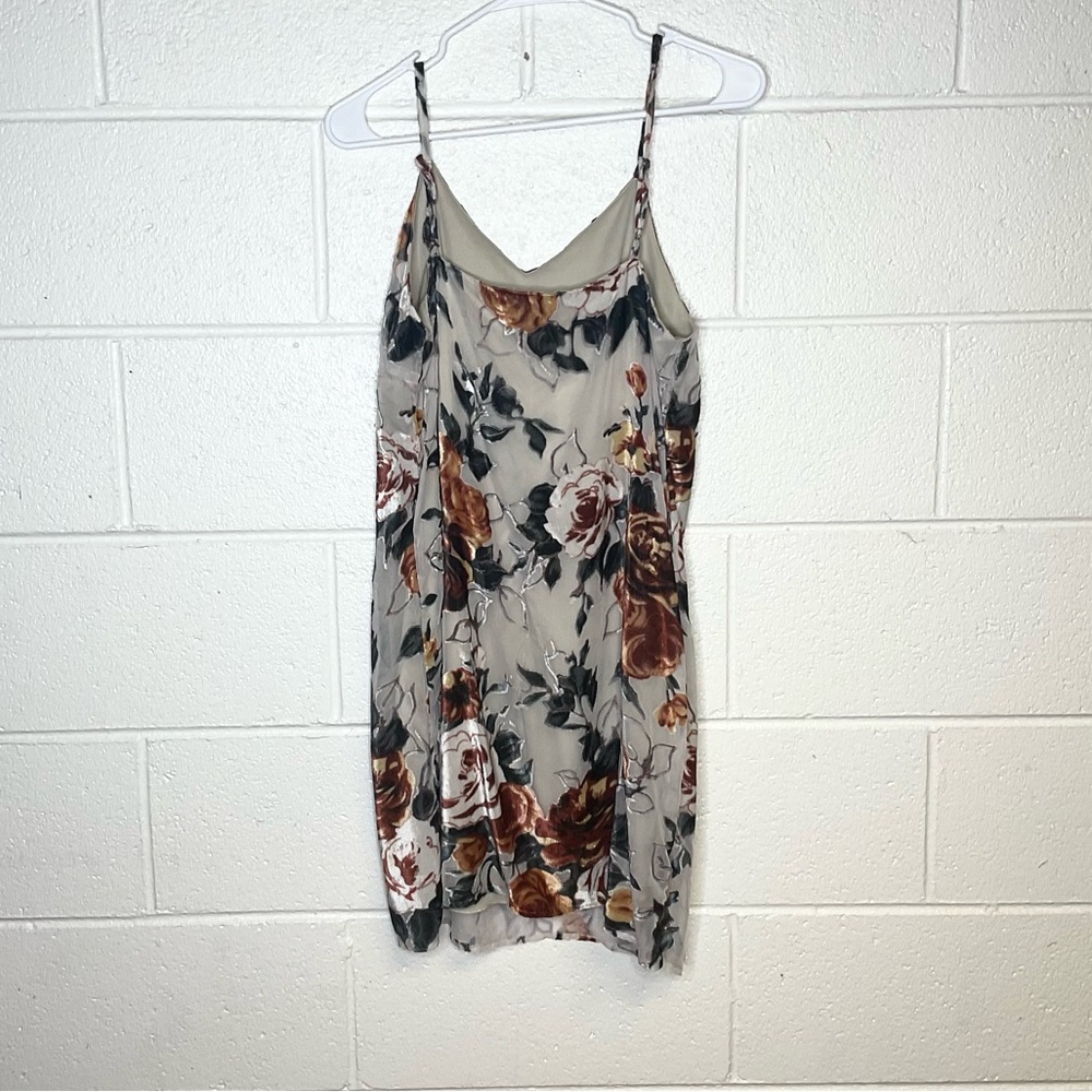 < Japna Floral Velvet Burnout Mini Dress > - Picture 4 of 4